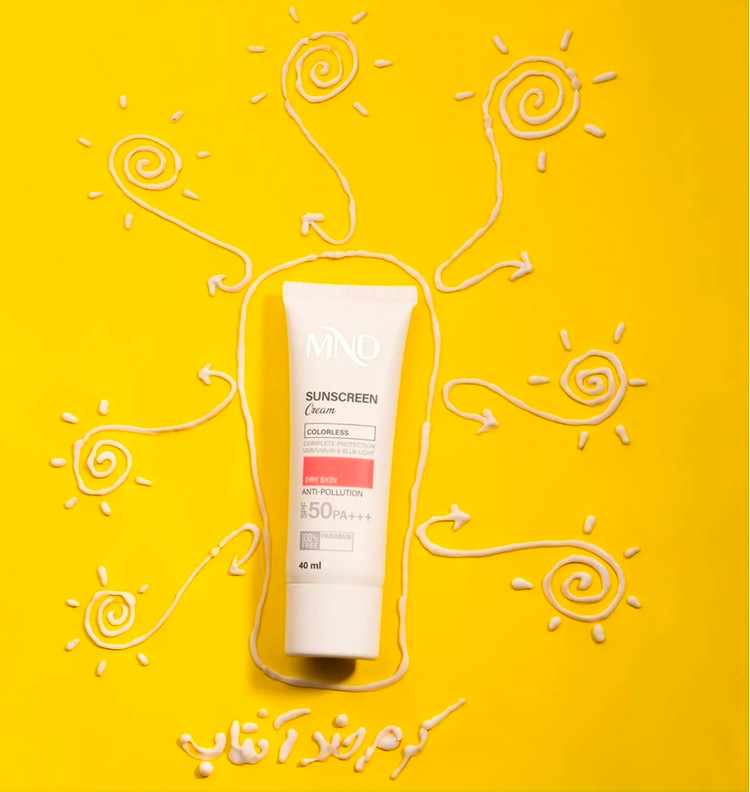 کرم ضد آفتاب با فاکتور حفاظتی 50 (SPF 50) ام ان دی مناسب پوست خشک حجم40 میلی لیتر