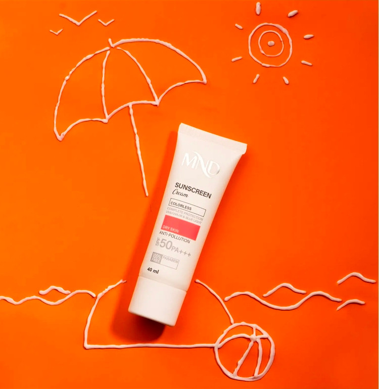 کرم ضد آفتاب با فاکتور حفاظتی 50 (SPF 50) ام ان دی مناسب پوست خشک حجم40 میلی لیتر