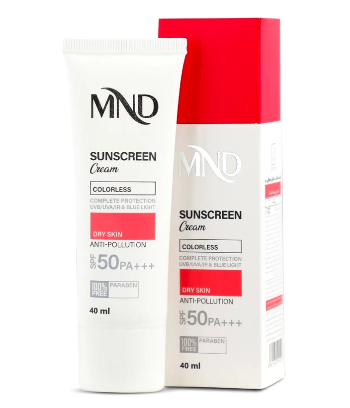 کرم ضد آفتاب با فاکتور حفاظتی 50 (SPF 50) ام ان دی مناسب پوست خشک حجم40 میلی لیتر